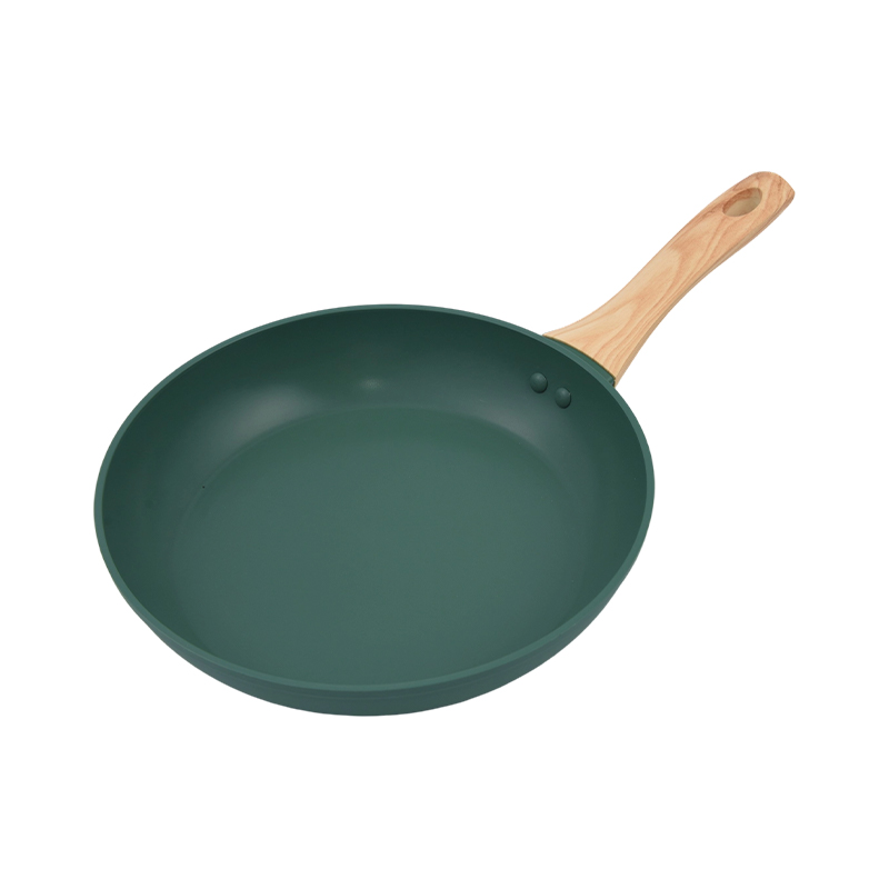Kokekar i smidd aluminium med skoggrønn nonstick-belegg
