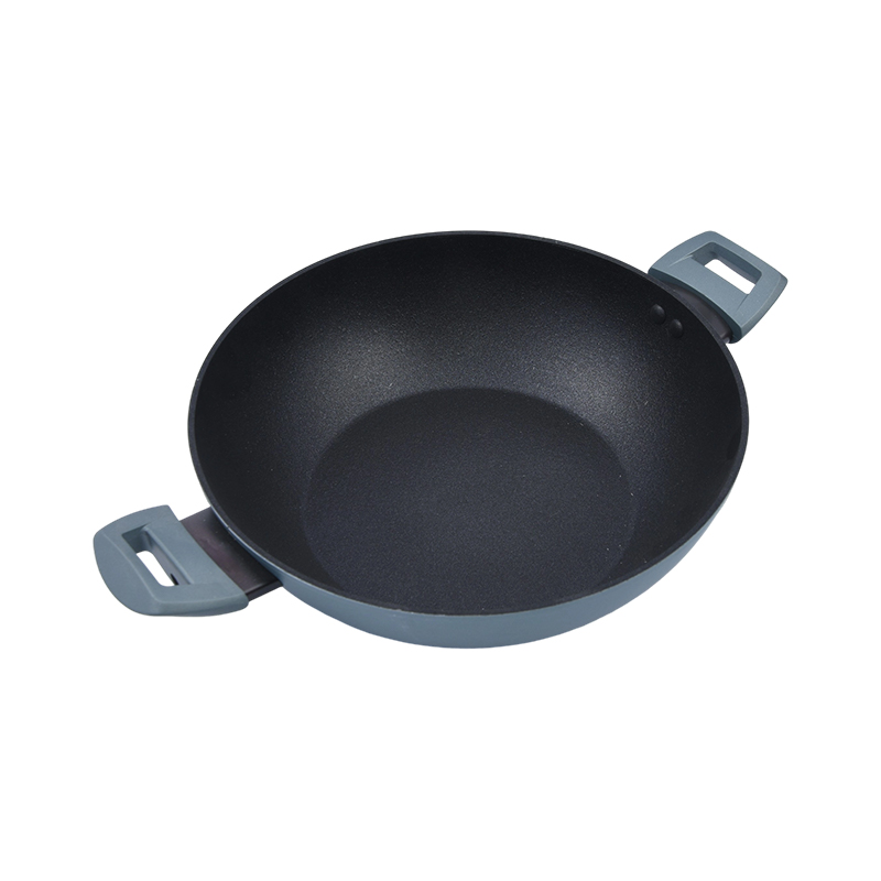 Smidd aluminium Wok doble sidehåndtak